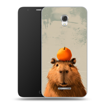 Пластиковый чехол на Alcatel Pop 4 Plus с принтом капибара