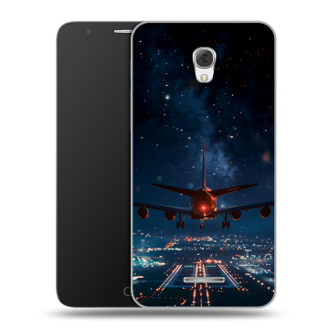 Пластиковый чехол на Alcatel Pop 4 Plus с принтом самолет