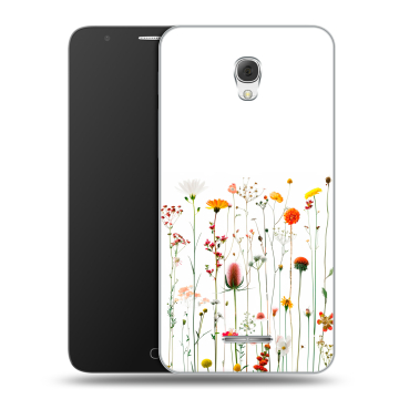 Пластиковый чехол на Alcatel Pop 4 Plus с принтом цветы Пластиковый чехол на Alcatel Pop 4 Plus с принтом цветы