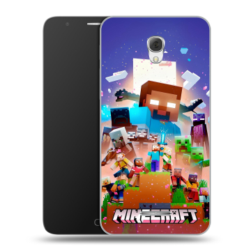 Пластиковый чехол на Alcatel Pop 4 Plus с принтом Майнкрафт Minecraft