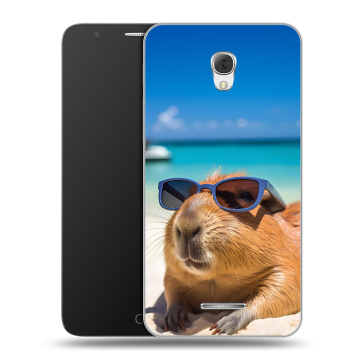 Пластиковый чехол на Alcatel Pop 4 Plus с принтом Капибара Пластиковый чехол на Alcatel Pop 4 Plus с принтом Капибара