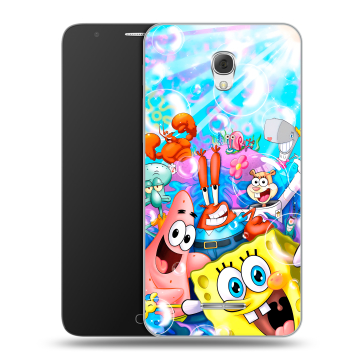 Пластиковый чехол на Alcatel Pop 4 Plus с принтом спанчбоб спанч боб Пластиковый чехол на Alcatel Pop 4 Plus с принтом спанчбоб спанч боб