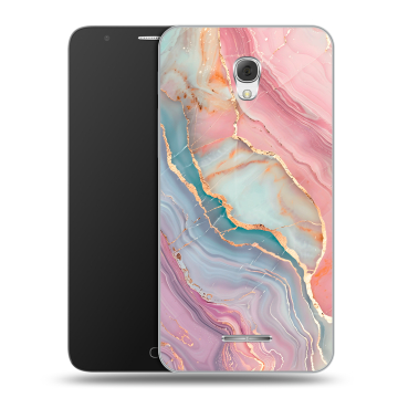 Пластиковый чехол на Alcatel Pop 4 Plus с принтом розовый мрамор Пластиковый чехол на Alcatel Pop 4 Plus с принтом розовый мрамор