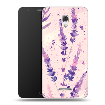 Пластиковый чехол на Alcatel Pop 4 Plus с принтом цветы лаванда Пластиковый чехол на Alcatel Pop 4 Plus с принтом цветы лаванда