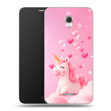 Пластиковый чехол на Alcatel Pop 4 Plus с принтом Единорог Пластиковый чехол на Alcatel Pop 4 Plus с принтом Единорог
