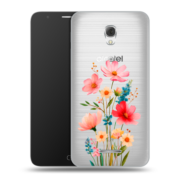 Пластиковый чехол на Alcatel Pop 4 Plus с принтом Цветы Пластиковый чехол на Alcatel Pop 4 Plus с принтом Цветы
