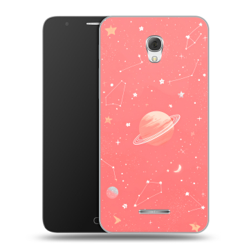 Пластиковый чехол на Alcatel Pop 4 Plus с принтом Розовый космос Пластиковый чехол на Alcatel Pop 4 Plus с принтом Розовый космос