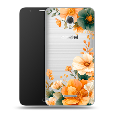 Пластиковый чехол на Alcatel Pop 4 Plus с принтом Цветы принт Пластиковый чехол на Alcatel Pop 4 Plus с принтом Цветы принт
