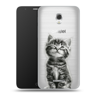Пластиковый чехол на Alcatel Pop 4 Plus с принтом Котенок Пластиковый чехол на Alcatel Pop 4 Plus с принтом Котенок