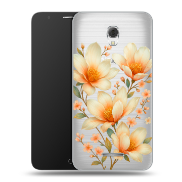 Пластиковый чехол на Alcatel Pop 4 Plus с принтом Цветы Пластиковый чехол на Alcatel Pop 4 Plus с принтом Цветы