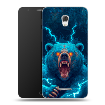Пластиковый чехол на Alcatel Pop 4 Plus с принтом Медведь Пластиковый чехол на Alcatel Pop 4 Plus с принтом Медведь