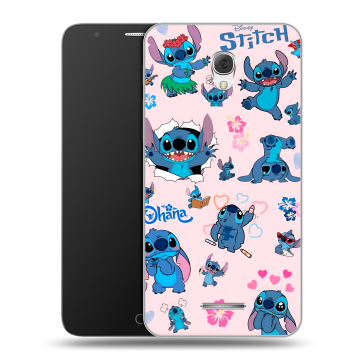 Пластиковый чехол на Alcatel Pop 4 Plus с принтом Лило и Стич Пластиковый чехол на Alcatel Pop 4 Plus с принтом Лило и Стич