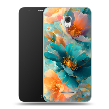 Пластиковый чехол на Alcatel Pop 4 Plus с принтом Цветы Пластиковый чехол на Alcatel Pop 4 Plus с принтом Цветы