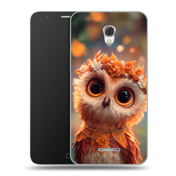 Пластиковый чехол на Alcatel Pop 4 Plus с принтом Милая сова Пластиковый чехол на Alcatel Pop 4 Plus с принтом Милая сова