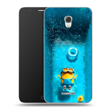 Пластиковый чехол на Alcatel Pop 4 Plus с принтом Миньоны