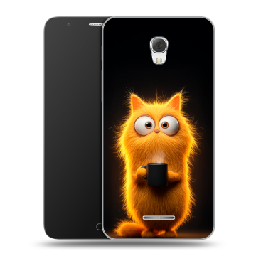 Пластиковый чехол на Alcatel Pop 4 Plus с принтом Смешной кот Пластиковый чехол на Alcatel Pop 4 Plus с принтом Смешной кот