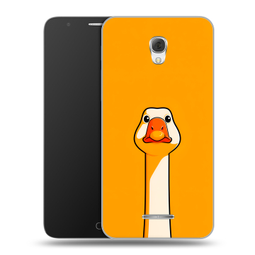 Пластиковый чехол на Alcatel Pop 4 Plus с принтом Смешная утка Пластиковый чехол на Alcatel Pop 4 Plus с принтом Смешная утка