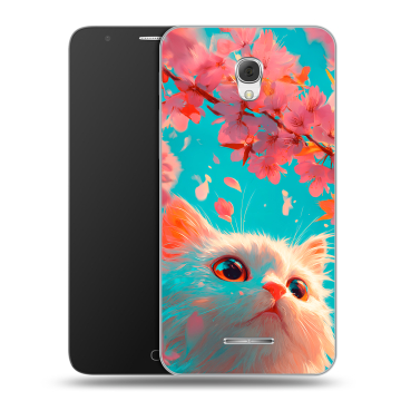 Пластиковый чехол на Alcatel Pop 4 Plus с принтом Красивый кот Пластиковый чехол на Alcatel Pop 4 Plus с принтом Красивый кот