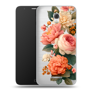 Пластиковый чехол на Alcatel Pop 4 Plus с принтом цветы Пластиковый чехол на Alcatel Pop 4 Plus с принтом цветы