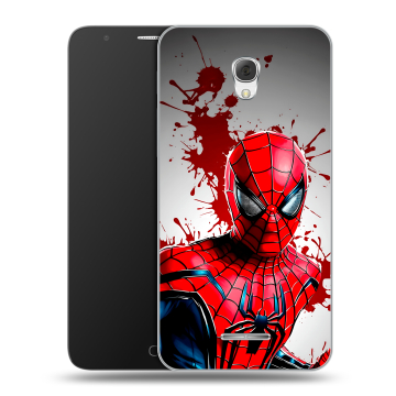 Пластиковый чехол на Alcatel Pop 4 Plus с принтом Spiderman Человек паук Пластиковый чехол на Alcatel Pop 4 Plus с принтом Spiderman Человек паук