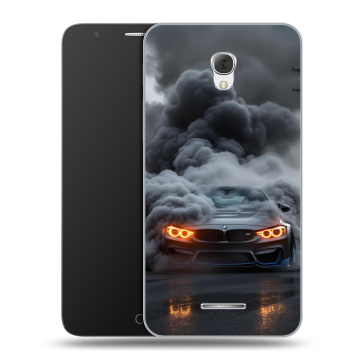 Пластиковый чехол на Alcatel Pop 4 Plus с принтом BMW БМВ