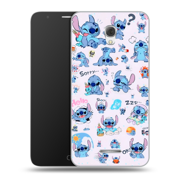 Пластиковый чехол на Alcatel Pop 4 Plus с принтом Лило и Стич Пластиковый чехол на Alcatel Pop 4 Plus с принтом Лило и Стич
