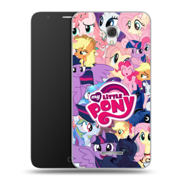 Пластиковый чехол на Alcatel Pop 4 Plus с принтом My little pony Дружба чудо Пластиковый чехол на Alcatel Pop 4 Plus с принтом My little pony Дружба чудо