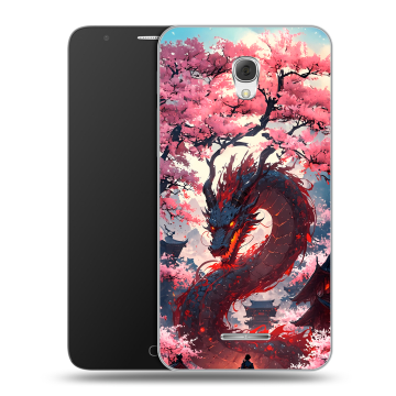 Пластиковый чехол на Alcatel Pop 4 Plus с принтом Дракон Японский Пластиковый чехол на Alcatel Pop 4 Plus с принтом Дракон Японский