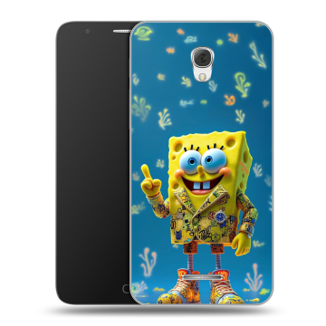 Пластиковый чехол на Alcatel Pop 4 Plus с принтом Спанч боб Спанчбоб Пластиковый чехол на Alcatel Pop 4 Plus с принтом Спанч боб Спанчбоб