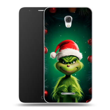 Пластиковый чехол на Alcatel Pop 4 Plus с принтом Гринч Новый год Рождество Пластиковый чехол на Alcatel Pop 4 Plus с принтом Гринч Новый год Рождество