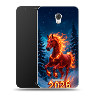 Пластиковый чехол на Alcatel Pop 4 Plus с принтом Новый год коня Пластиковый чехол на Alcatel Pop 4 Plus с принтом Новый год коня