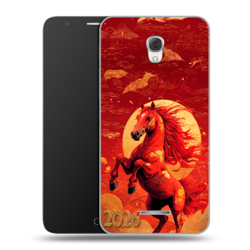 Пластиковый чехол на Alcatel Pop 4 Plus с принтом Новый год Пластиковый чехол на Alcatel Pop 4 Plus с принтом Новый год