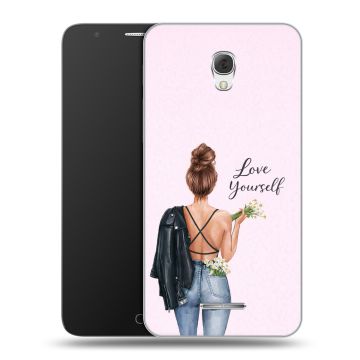 Пластиковый чехол на Alcatel Pop 4 Plus с принтом женский Пластиковый чехол на Alcatel Pop 4 Plus с принтом женский
