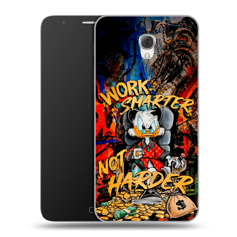 Пластиковый чехол на Alcatel Pop 4 Plus с принтом Дональд Дак Деньги Пластиковый чехол на Alcatel Pop 4 Plus с принтом Дональд Дак Деньги