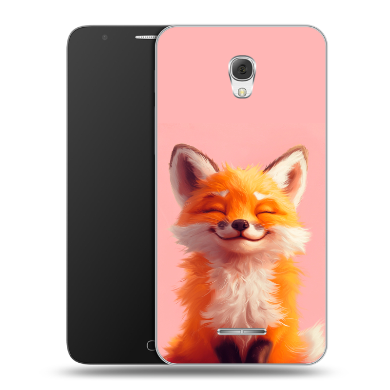 Пластиковый чехол на Alcatel Pop 4 Plus с принтом милая лиса Пластиковый чехол на Alcatel Pop 4 Plus с принтом милая лиса