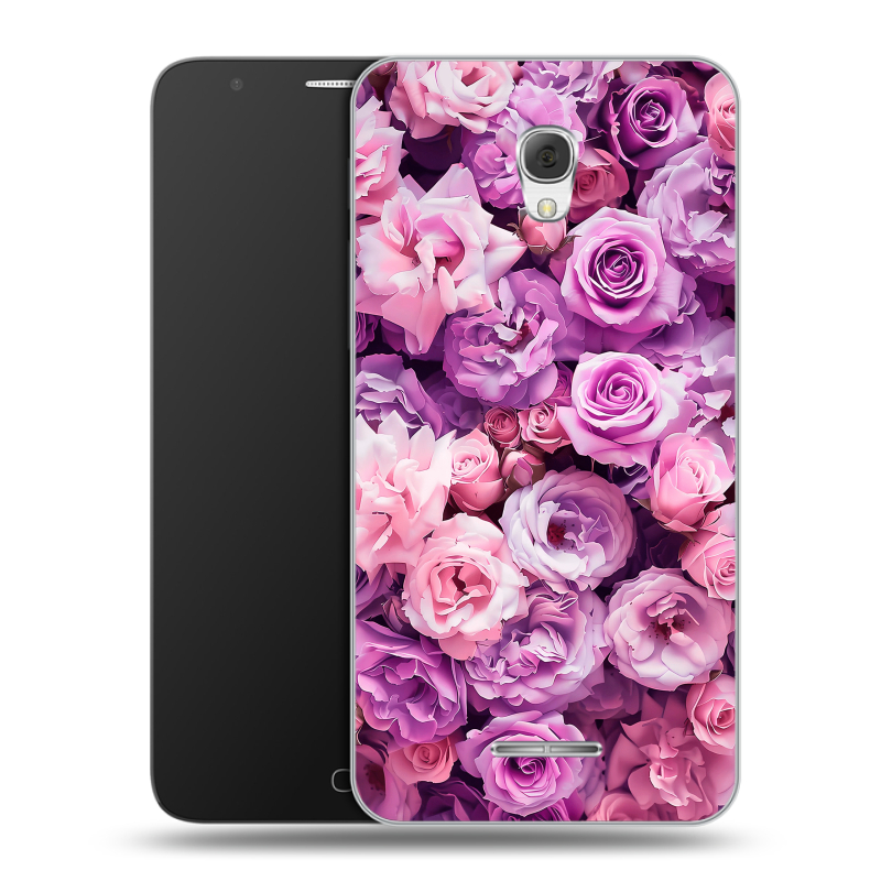 Пластиковый чехол на Alcatel Pop 4 Plus с принтом лавандовые розы Пластиковый чехол на Alcatel Pop 4 Plus с принтом лавандовые розы