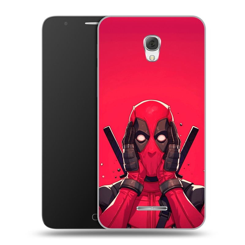 Пластиковый чехол на Alcatel Pop 4 Plus с принтом Дедпул Deadpool Пластиковый чехол на Alcatel Pop 4 Plus с принтом Дедпул Deadpool