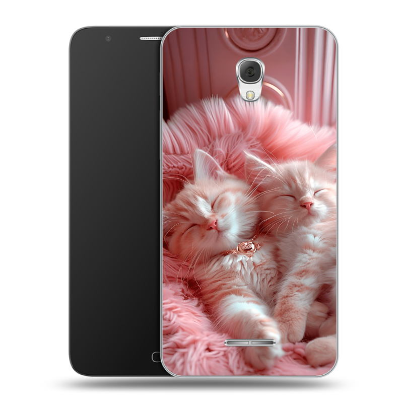 Пластиковый чехол на Alcatel Pop 4 Plus с принтом котята котики Пластиковый чехол на Alcatel Pop 4 Plus с принтом котята котики