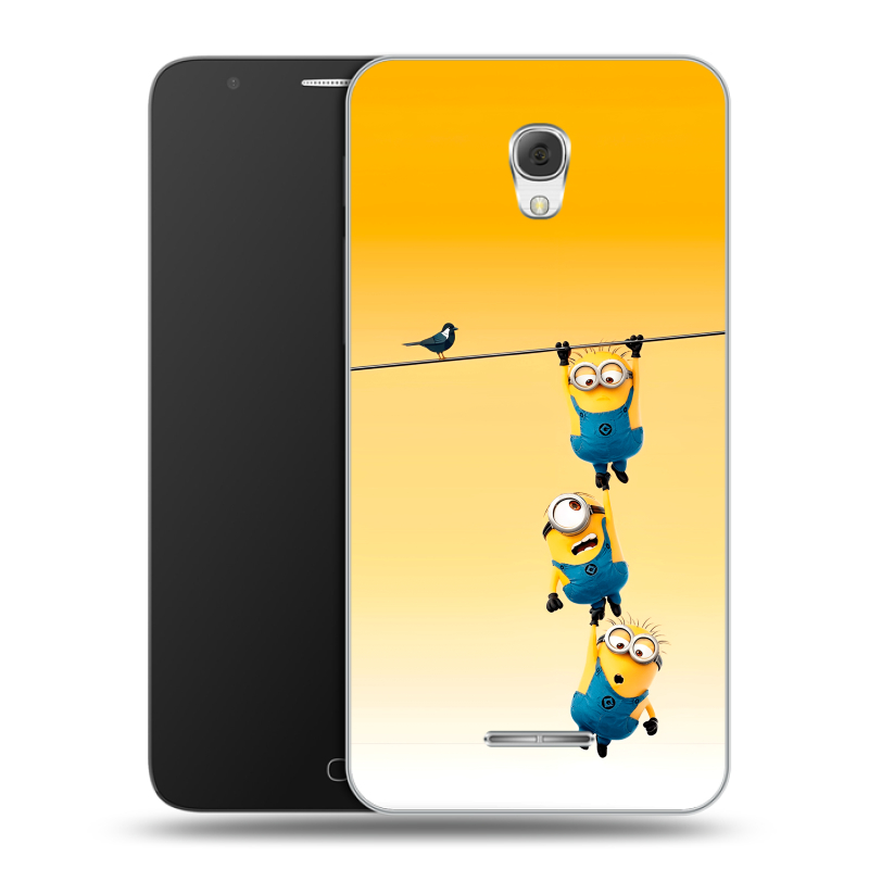 Пластиковый чехол на Alcatel Pop 4 Plus с принтом Миньоны Пластиковый чехол на Alcatel Pop 4 Plus с принтом Миньоны