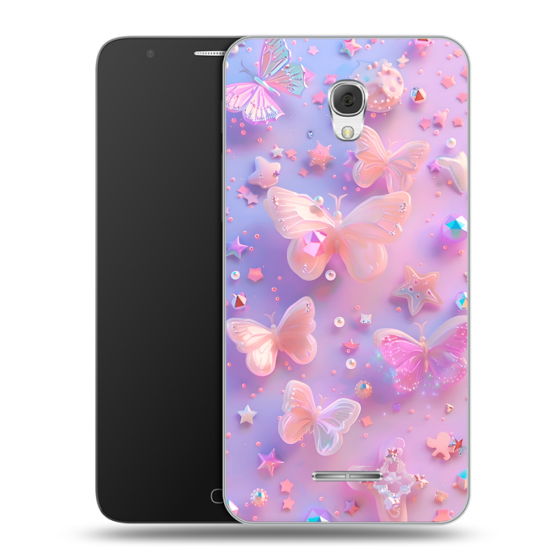 Пластиковый чехол на Alcatel Pop 4 Plus с принтом Бабочки Пластиковый чехол на Alcatel Pop 4 Plus с принтом Бабочки