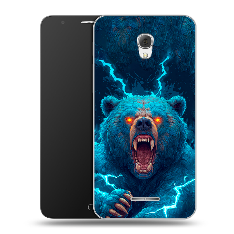 Пластиковый чехол на Alcatel Pop 4 Plus с принтом Медведь Пластиковый чехол на Alcatel Pop 4 Plus с принтом Медведь