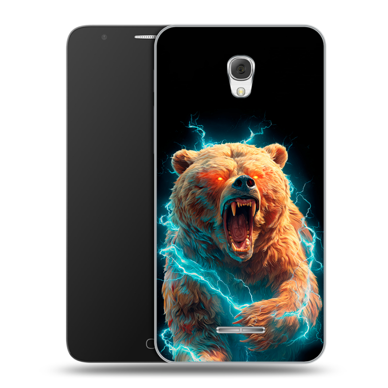 Пластиковый чехол на Alcatel Pop 4 Plus с принтом Медведь Пластиковый чехол на Alcatel Pop 4 Plus с принтом Медведь