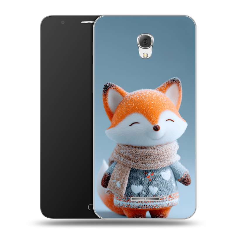 Пластиковый чехол на Alcatel Pop 4 Plus с принтом Лиса Пластиковый чехол на Alcatel Pop 4 Plus с принтом Лиса