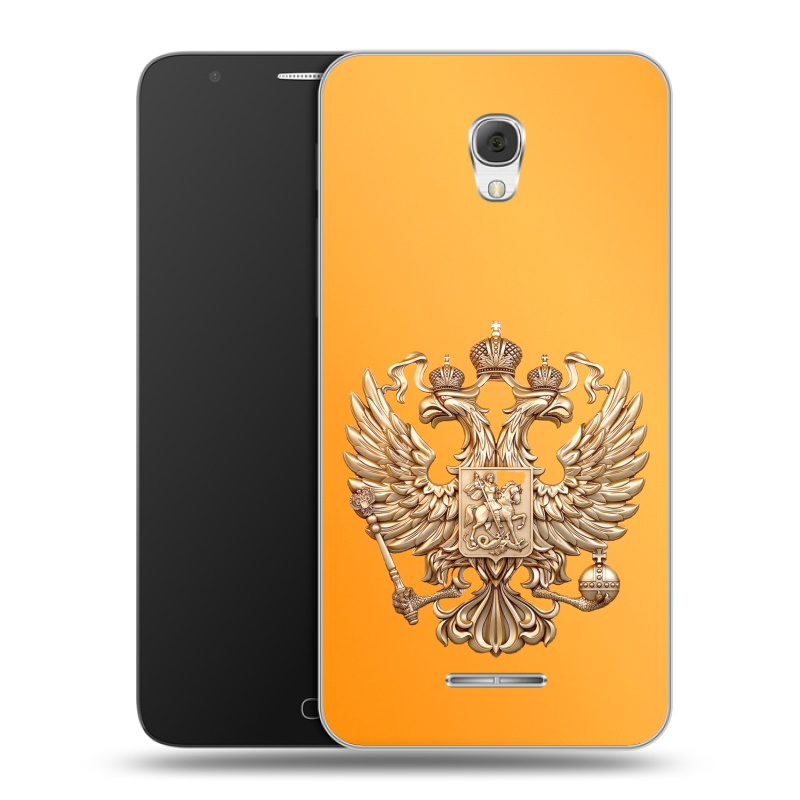 Пластиковый чехол на Alcatel Pop 4 Plus с принтом Герб Флаг России Пластиковый чехол на Alcatel Pop 4 Plus с принтом Герб Флаг России
