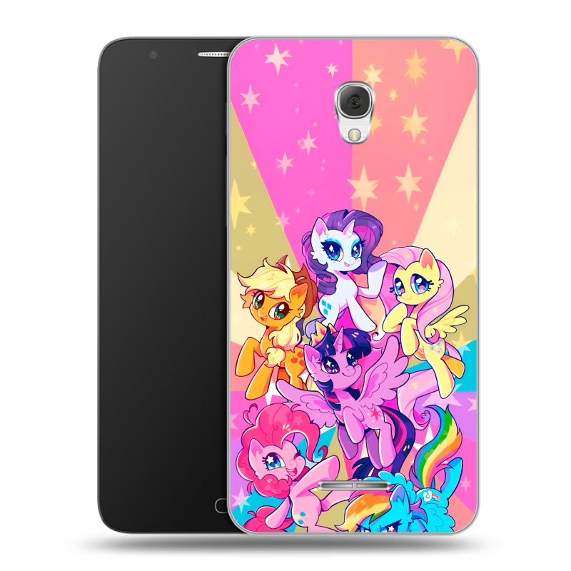 Пластиковый чехол на Alcatel Pop 4 Plus с принтом My little pony Дружба чудо Пластиковый чехол на Alcatel Pop 4 Plus с принтом My little pony Дружба чудо