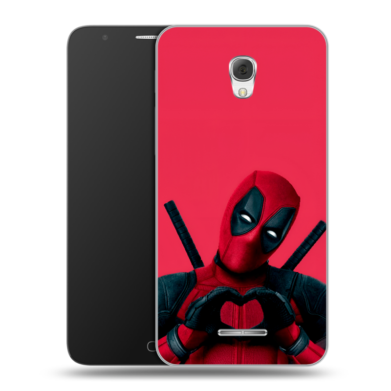 Пластиковый чехол на Alcatel Pop 4 Plus с принтом Дедпул Deadpool Пластиковый чехол на Alcatel Pop 4 Plus с принтом Дедпул Deadpool