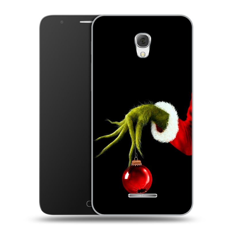 Пластиковый чехол на Alcatel Pop 4 Plus с принтом Новый год Гринч Пластиковый чехол на Alcatel Pop 4 Plus с принтом Новый год Гринч