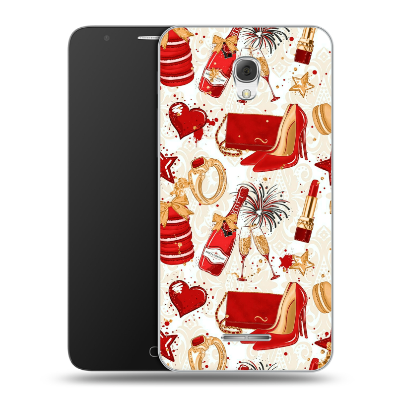 Пластиковый чехол на Alcatel Pop 4 Plus с принтом Новый год Пластиковый чехол на Alcatel Pop 4 Plus с принтом Новый год