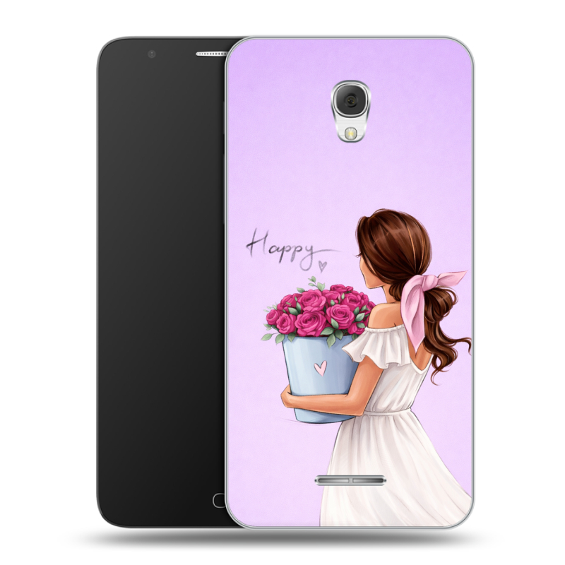 Пластиковый чехол на Alcatel Pop 4 Plus с принтом женский Пластиковый чехол на Alcatel Pop 4 Plus с принтом женский