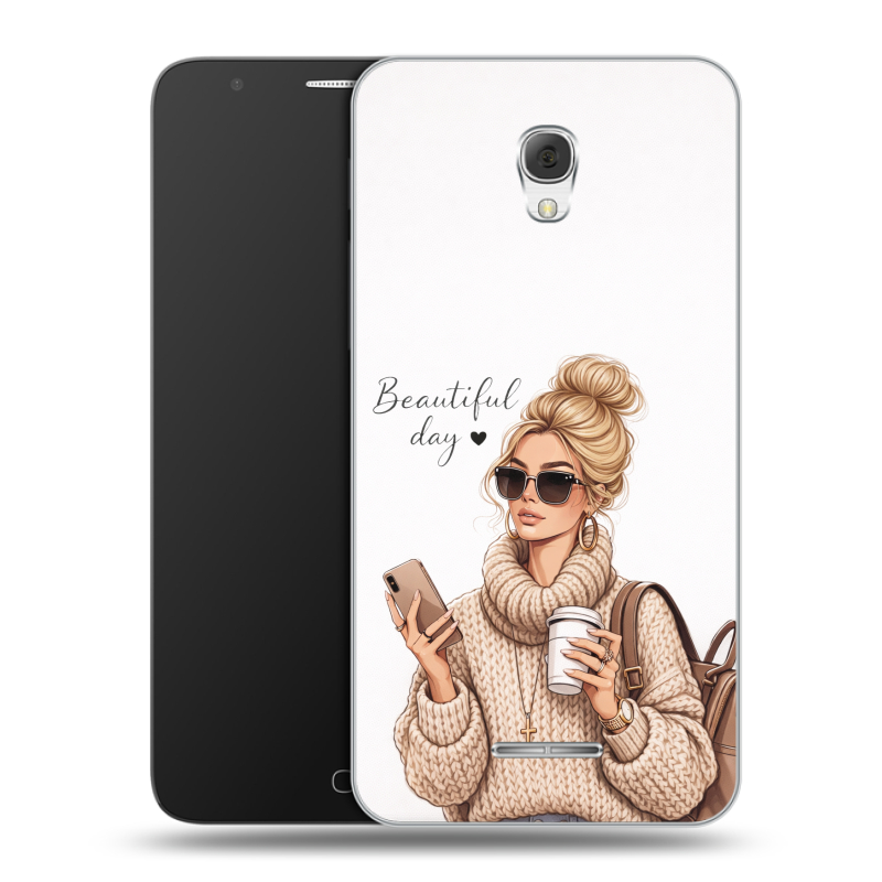 Пластиковый чехол на Alcatel Pop 4 Plus с принтом женский Пластиковый чехол на Alcatel Pop 4 Plus с принтом женский